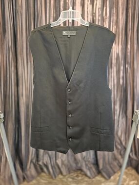 Ike Behar Men's Black Formal Vest